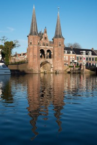 Waterpoort in Sneek Friesland-Bootsurlaub Etappe 7: Sneek